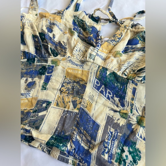 Urban Outfitters Blue Valentina Travel Soft Bustier Crop Top - Picture 9 of 16